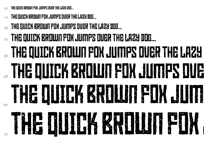 Heatwert font waterfall